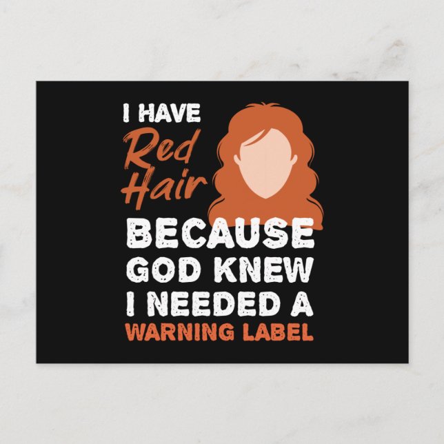 Carte Postale Label Redhead Warning Mc1r (Devant)