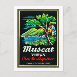 Carte Postale Label Vieux MuscatEurope