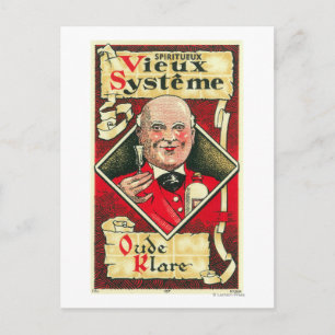 Carte Postale Label Vin Vieux SystemeEurope