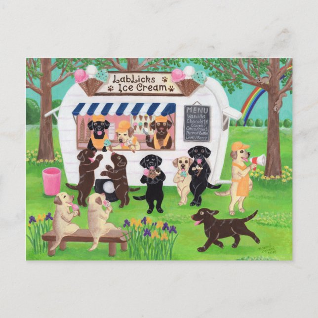 Carte Postale Labo Licks Laboratoires de crème glacée (Devant)