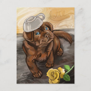 Carte Postale Laboratoire en latte de chocolat