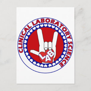 Carte Postale LABORATOIRE Rond iLove LAB SCIENTIFIQUE