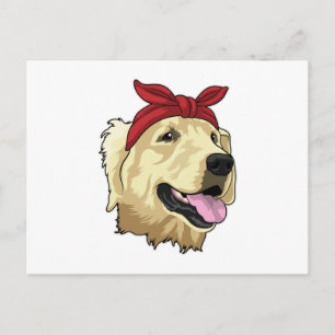 Carte Postale Labrador avec bandana