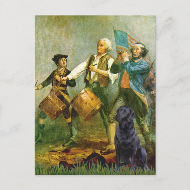 Carte Postale Labrador (noir) - Spirit of &apos; 76 (Devant)
