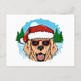 Carte Postale Labrador Retriever santa claus a fait une illustra