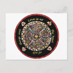 Carte Postale Labrynth-"L'amour est au cœur de toutes les choses