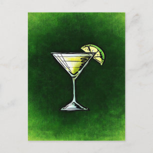 Carte Postale L'absinthe au cocktail vert