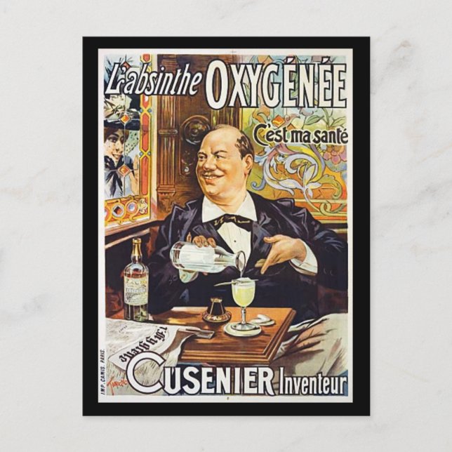 Carte Postale L'Absinthe Cusenier (Devant)