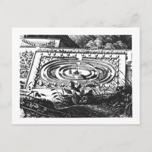 Carte Postale Labyrinthe à Heidelberg, Hortus Palatinus (gravi)