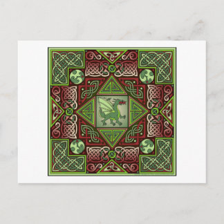 Carte Postale Labyrinthe de dragon celtique
