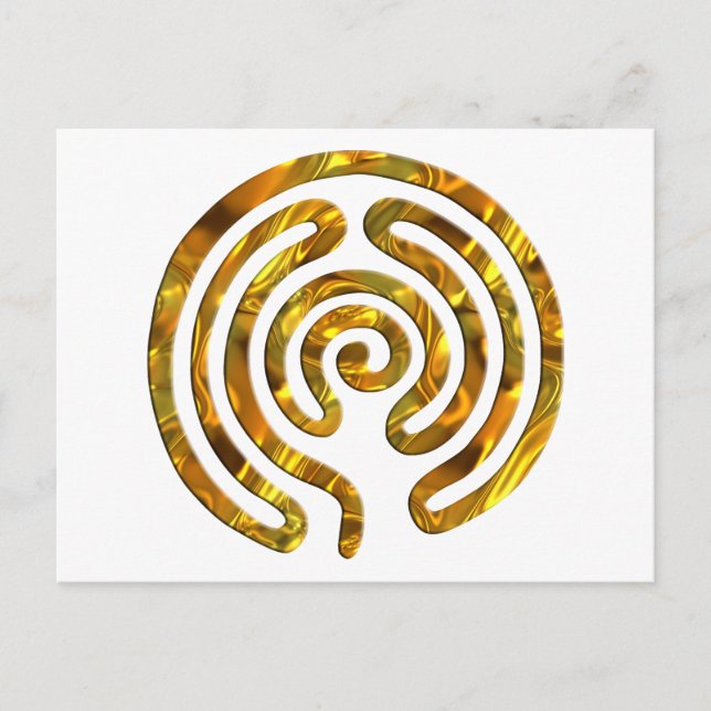 Carte Postale Labyrinthe OR | créez votre propre arrière-plan (Devant)