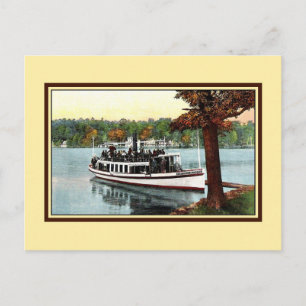Carte Postale Lac à vapeur vintage Bomoseen Rutland VT