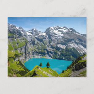 Carte Postale Lac alpin Oeschinensee en Suisse