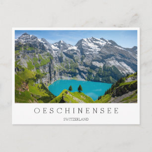 Carte Postale Lac alpin Oeschinensee en Suisse