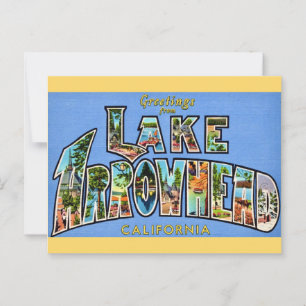 Carte Postale Lac Arrowhead Rétro