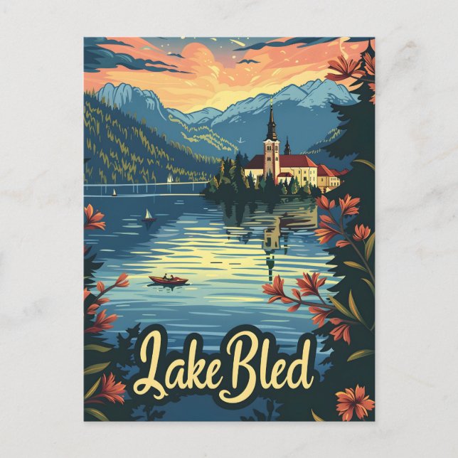 Carte Postale Lac Bled Slovénie (Devant)