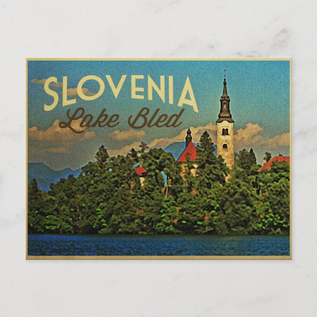 Carte Postale Lac Bled Slovénie (Devant)