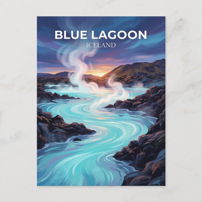Carte Postale Lac Bleu Islande (Devant)