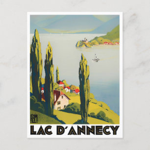 Carte Postale Lac d'Annecy France voyage vintage