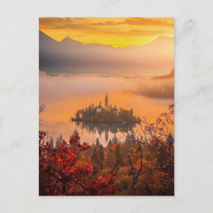 Carte Postale Lac de Bled, Slovénie