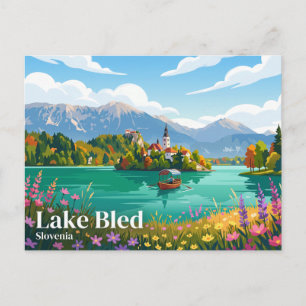 Carte Postale Lac de Bled Slovénie