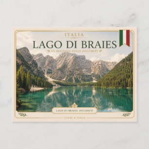 Carte Postale Lac de Braies - Italie