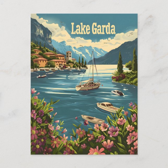 Carte Postale Lac de Garde Italie (Devant)