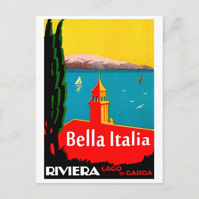 Carte Postale Lac de Garde, Italie, riviera italienne, voyage vi (Devant)