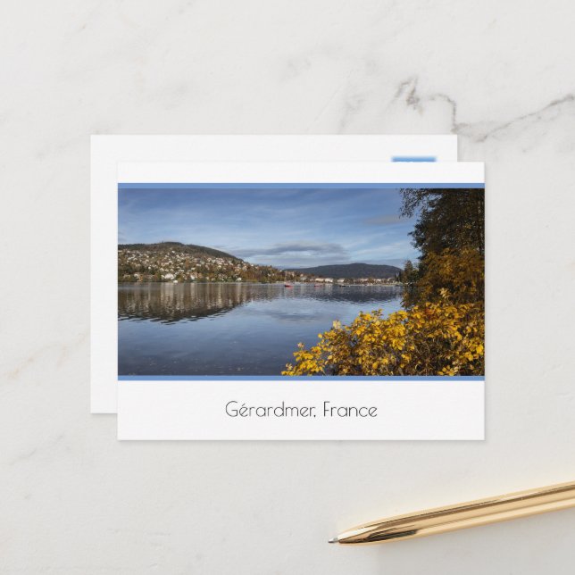 Carte Postale Lac de Gerardmer, Vosges, France (Devant/Arrière en situation)