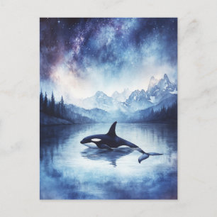 Carte Postale Lac de la montagne de la baleine orque étoilée