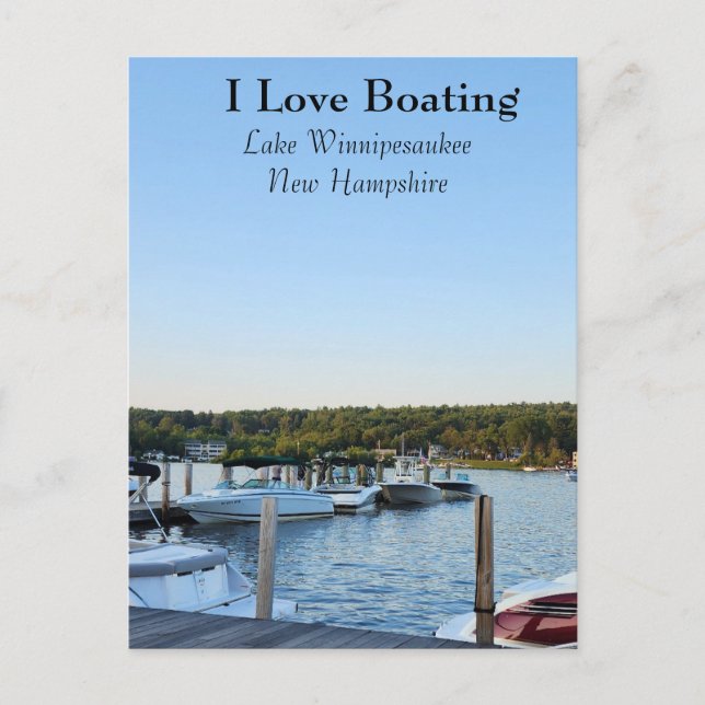 Carte Postale lac de plaisance Winnipesaukee (Devant)