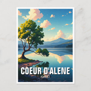 Carte Postale Lac d'Idaho Coeur d'Alene