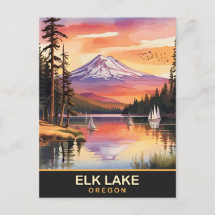 Carte Postale Lac Elk, Mont Bachelor Bend, Oregon, Voyage