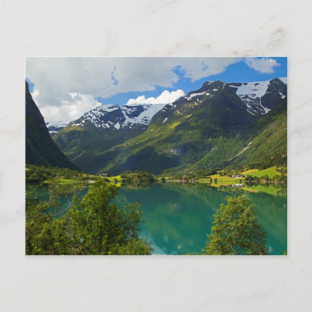 Carte Postale Lac Floen pittoresque, Norvège (Devant)