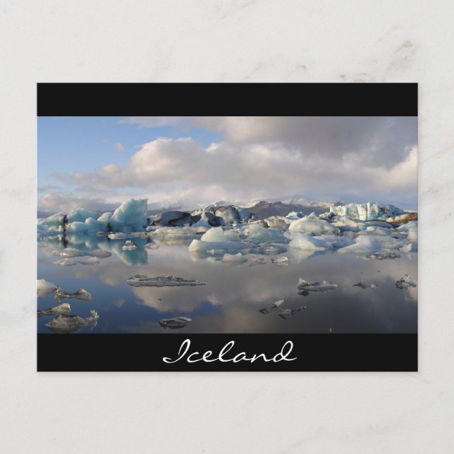 Carte Postale Lac glacier de Jokulsarlon en Islande (Devant)
