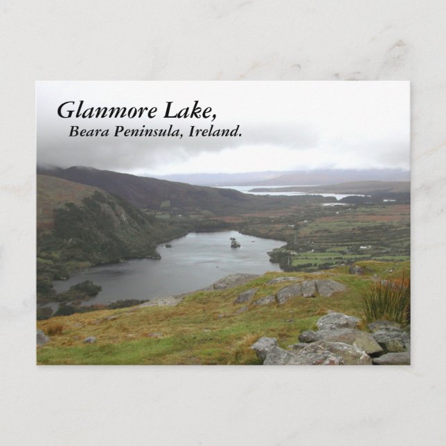 Carte Postale Lac Glanmore de Healy Pass Irlande. (Devant)