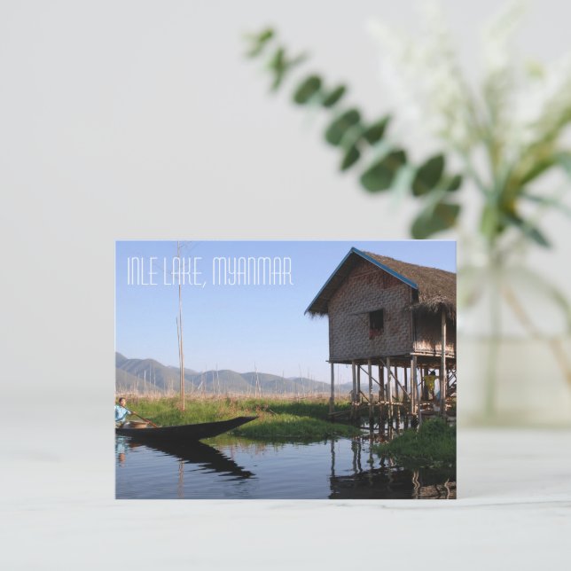Carte Postale Lac Inle, Myanmar, Philippines (Debout devant)