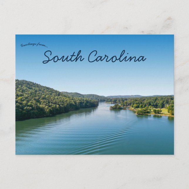 Carte Postale Lac Keowee Caroline du Sud États-Unis (Devant)