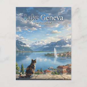 Carte Postale Lac Léman Suisse