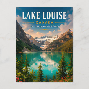 Carte Postale 🏞️ Lac Louise Canada Lac Alpin Décoration Maison