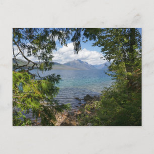 Carte Postale Lac McDonald à travers le cadre de la forêt