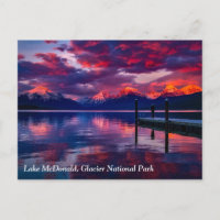 Lac McDonald, ciel de rouge de parc national de