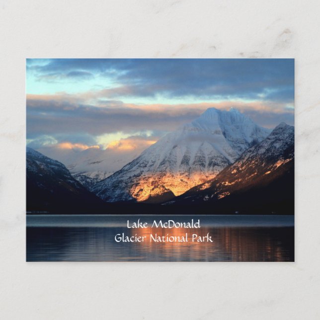 Carte Postale Lac McDonald, Parc national des Glaciers, étiqueté (Devant)