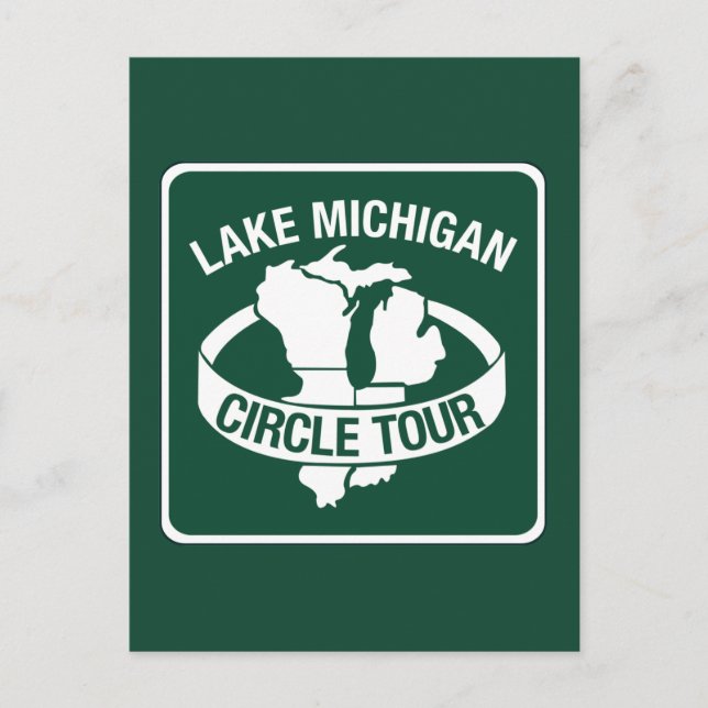 Carte Postale Lac Michigan Circle Tour, Signal, Wisconsin, États (Devant)