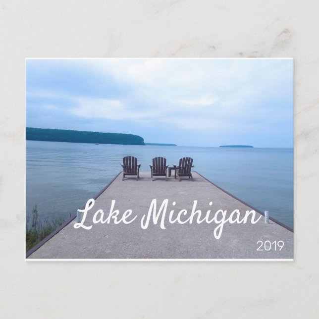 Carte Postale Lac Michigan dans le comté de Door en 2019 (Devant)