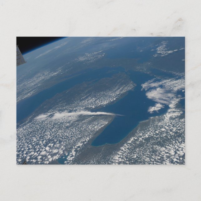 Carte Postale Lac Michigan, lac Huron et État du Michigan. (Devant)