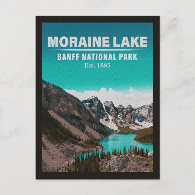 Carte Postale Lac Moraine Alberta Parc national du Canada Banff (Devant)