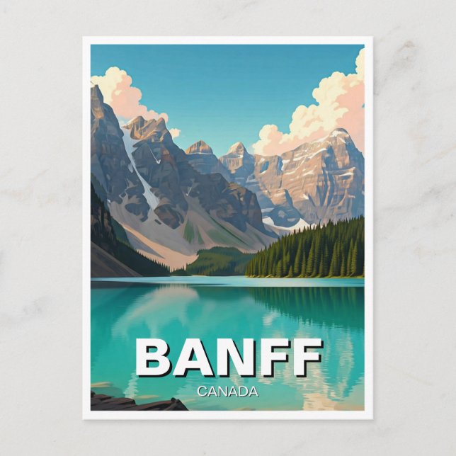 Carte Postale Lac Moraine - Parc national Banff Canada Voyage au (Devant)