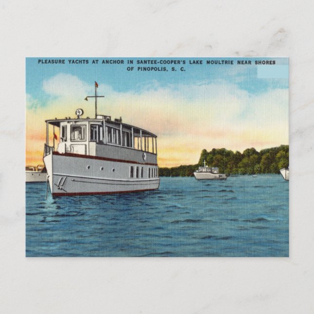 Carte Postale Lac Moultrie Pinopolis S.C. de Santee-Cooper (Devant)