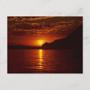 Carte Postale Lac Pend Oreille Silhouette coucher, Bayview, Idah